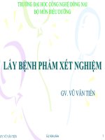 Bài giảng lấy bệnh phẩm xét nghiệm   GV  vũ văn tiến