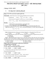 PHƯƠNG PHÁP GIẢI  hoá hữu cơ 12