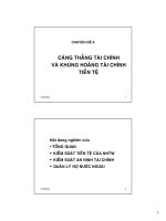 Chuyên đề 6: Căng thẳng tài chính và khủng hoảng tài chính tiền tệ