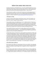 TIỀM NĂNG KHAI THÁC hải sản