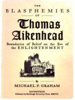 edinburgh university press blasphemies of thomas aikenhead boundaries of belief on the eve of the enlightenment nov 2008