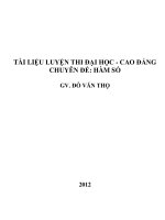 Chuyên đề hàm số luyện thi đại học