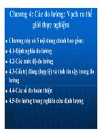 Bài giảng Phương pháp nghiên cứu khoa học - Chương 4 Các đo lường