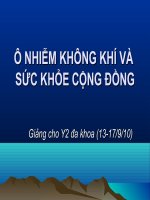 Bài giảng ô nhiễm không khí và sức khỏe cộng đồng