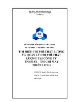 Bài tập nhóm quản lý chất lượng: Tìm hiểu chi phí chất lượng và quản lý chi phí chất lượng tại công ty TNHH SX  TM chỉ may Thiên Long