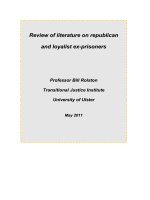 Review of literature on republican and loyalist exprisoner
