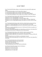 Bài tập về luật thuế