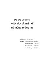 Báo cáo môn học phân tích và báo cáo hệ thống thông tin