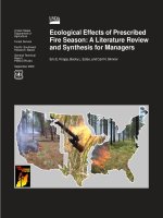 Ecological Effects of PrescribedFire Season A Literature Reviewand Synthesis for Managers