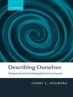 describing ourselves wittgenstein and autobiographical consciousness jul 2008