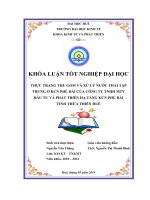 thực trạng thu gom và xử lý nước thải tập trung ở kcn phú bài của công ty tnhh mtv đầu tư và phát triển hạ tầngg kcn phú bài- tỉnh thừa thiên huế