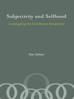 the mit press subjectivity and selfhood investigating the first-person perspective jan 2006