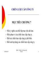 bài giảng quản trị chiến lược chương 7 - nguyễn đình hòa