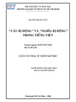 câu bị động” và “nghĩa bị động” trong tiếng việt