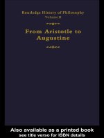 routledge history of philosophy vol ii from aristotle to augustine - david furley