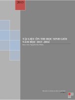 TÀI LIỆU ÔN THI HỌC SINH GIỎI VẬT LÍ NĂM HỌC 2013 -2014