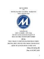 Thực trạng và một số giải pháp hoàn thiện phương thức chuyển tiền trong thanh toán quốc tế tại ngân hàng á châu ACB