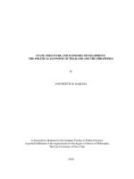 State structure and economic development The political economy of Thailand and the Philippines
