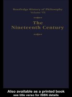 routledge history of philosophy volume vii the nineteenth century - c.l.ten
