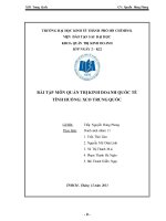 Bài tập môn quản trị kinh doanh quốc tế    XCO trung quốc