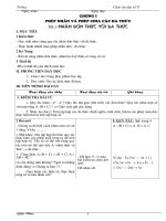 GIÁO ÁN ĐẠI SỐ LỚP 8 CẢ NĂM