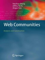 web communities analysis and construction