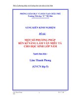 skkn một số phương pháp rèn kĩ năng làm văn miêu tả lớp 5