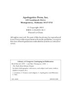 the truth about human origins an investi gation of the creationevolution controversy as it relates to the origin of mankind