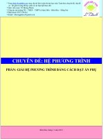 Chuyên đề hệ phương trình