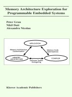 memory architecture exploration for programmable embedded systems