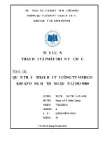 Tiểu luận Thay đổi và phát triển tổ chức: Quản trị sự thay đổi tại công ty Vimeco khi áp dụng hệ thống quản lí ISO 9000