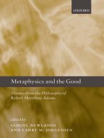 metaphysics and the good themes from the philosophy of robert merrihew adams feb 2009