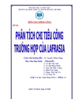 Tiểu luận tài chính công: Phân tích chi tiêu công  Trường hợp của Lafrasia