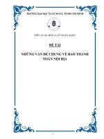 Tieu luan: Những vấn đề chung về bao thanh toán nội địa