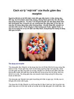  các xử trí ngộ độc morphin tại nhà