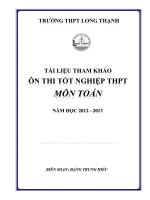 Tài liệu tham khảo ôn thi tốt nghiệp PTTH môn toán