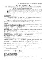 Đa thức một biến số