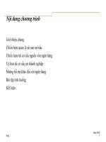 Bài giảng Chiến lược tái cơ cấu nguồn vốn ngân hàng