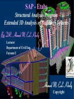 SAP, Etabs Structural Analysis program extended 3d analysis of building systems