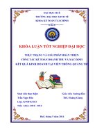 thực trạng và giải pháp hoàn thiện công tác kế toán doanh thu và xác định kết quả kinh doanh tại viễn thông quảng trị