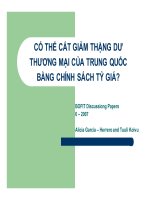 Thuyết trình: Có thể cắt giảm thặng dư thương mại của Trung Quốc bằng chính sách tỷ giá