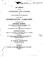 morewood - 1824 - an essay on the inventions and customs of both ancients and moderns in the use of inebriating liquors