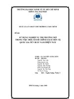 Sử dụng nghiệp vụ thị trường mở trong việc điều hành chính sách tiền tệ quốc gia ở việt nam hiện nay
