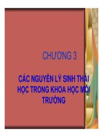 bài giảng môi trường đại cương chương 3 các sinh thái học trong khoa học môi trường