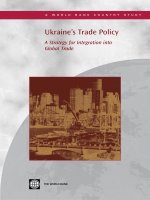 ukraine's trade policy. a strategy for integration into global trade. washington, 2005