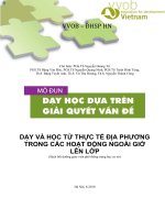 Dạy và học từ thực tế địa phương trong các hoạt động ngoài giờ lên lớp