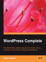 wordpress complete a comprenensive, step-by-step guide on how to set up, customize, and market your blog using wordpress