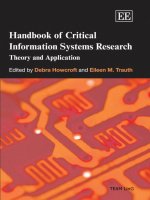 handbook of critical information systems research theory and application