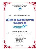 Tiểu luận môn quản trị chiến lược: Chiến lược kinh doanh công ty Vinaphone giai đoạn 2010  2020