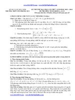 đề thi đại học môn toán năm 2014 đáp án chi tiết